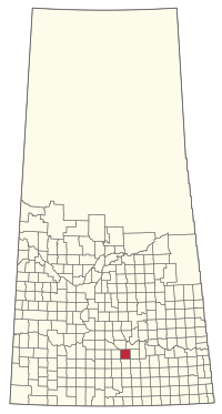 Location of the RM of Pense No. 160 in Saskatchewan