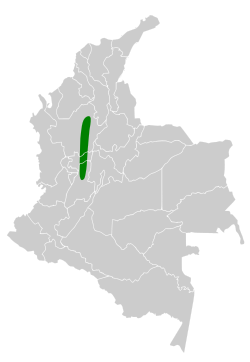 Distribución geográfica del churrín de Stiles.