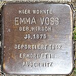 Stolpersteine Würselen Wilhelmstraße 5 Emma Voss