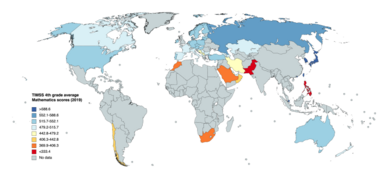 TIMSS 4th grade average Mathematics scores 2019.png