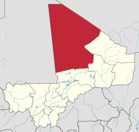 Location of Taoudénit Region in Mali