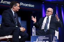 Levin and Ted Cruz at the 2017 CPAC conference Ted Cruz & Mark Levin (33117217515).jpg