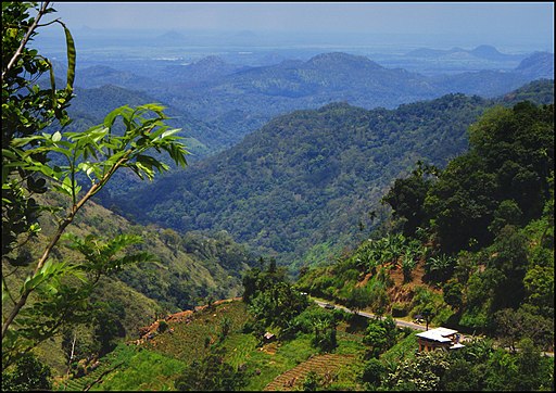 The Ella Gap view towards the South Coast, Sri Lanka