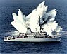 Die USS Avenger zerstört eine Mine