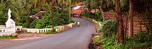 A typical road in Goa, India.