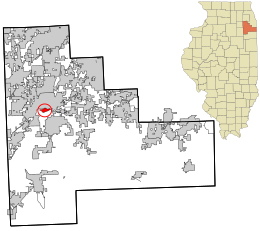 Will County Illinois incorporated and unincorporated areas Rockdale highlighted.svg