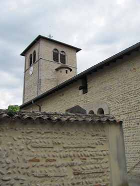 Vue du clocher de l'église.