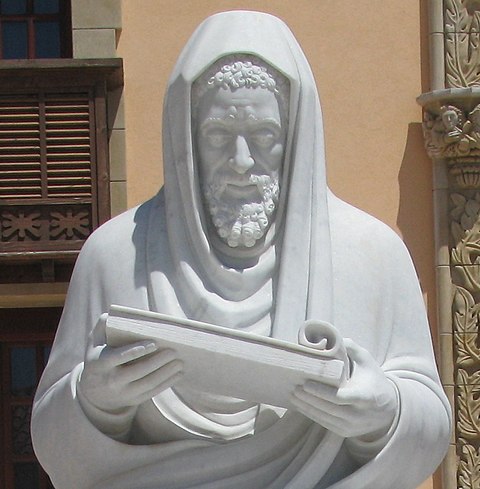 Scultura di Judah Halevi a Caesarea, in Israele