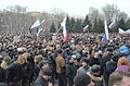 Pro-Russian demonstration in Donetsk, 1 March 2014.