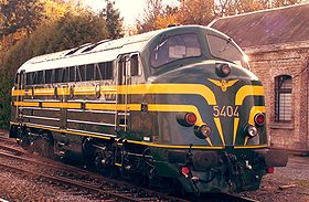 La locomotive 5404, préservée au patrimoine historique de la SNCB