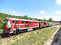 Bf Dobri­niš­te, Per­so­nen­zug mit den Lo­ko­mo­ti­ven 75 006.7 und 77 009.9