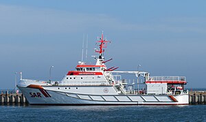 Seenotkreuzer HERMANN MARWEDE im Südhafen von Helgoland