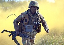 A South African soldier with the 9th South African Infantry Battalion, 2013.jpg