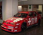 Alfa Romeo 155 V6 TI DTM of 1993 champion Nicola Larini. The 155 holds the all-time record of 38 victories in DTM.