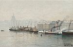 Vintervy över Skeppsbron, Stockholm (1888)