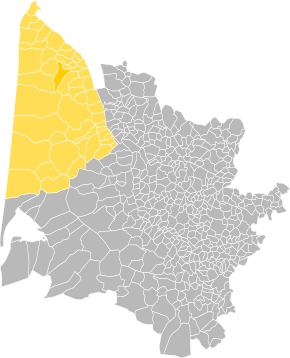 Arrondissement Lesparre-Médoc na mapě departementu Gironde