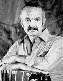 Astor Piazzolla with his bandoneon, 1971