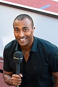 Colin Jackson en 2012 lors du meeting Athletissima de Lausanne