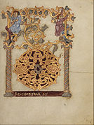 Sakramentář z Fleury, iniciála „D“ (kolem 1020)
