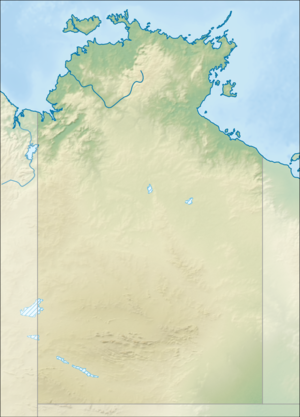 ウルル（エアーズロック）の位置・ノーザンテリトリーの地図