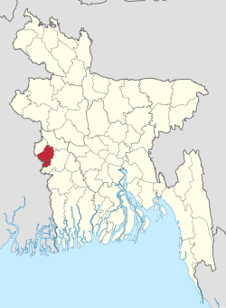 Location of Chuadanga in Bangladesh