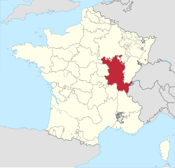 The Duchy of Burgundy within France on the eve of the French Revolution.