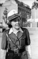 東ベルリンの女性交通巡査。(1949年)