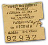 A Cyprus Government Railway ticket