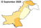 2019-nCoV infekcijas izplatība Pakistānas provincēs (jaunākie dati).