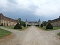 Courtyard alley with Common buildings on either side