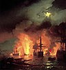 Seeschlacht von Çeşme, Historiengemälde von Iwan Aiwasowski
