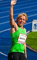 Überraschungsvizeweltmeisterin Christina Obergföll stellte einen neuen Europarekord auf