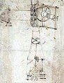 Il disegno del "girarrosto" di Leonardo da Vinci