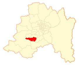 Lage der Gemeinde in der Metropolregion Santiago