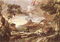 Пейзаж с чудом Святого Августина. Между 1651 и 1653. Холст, масло. Галерея Дориа Памфили, Рим