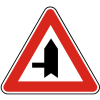 Side road junction to left