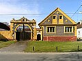 Old farm in folk baroque style in Ejpovice village