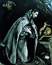 San Francesco di Assisi in preghiera, opera di El Greco (1585/1590)