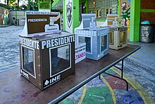 Ballot boxes in Mexico City.