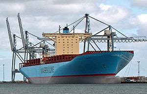 Emma Maersk, the world's currently largest con...