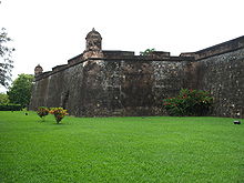 The Fortaleza de San Fernando de Omoa was built by the Spanish to protect the coast of Honduras from English pirates. Exterior Fuerte de Omoa Honduras.jpg