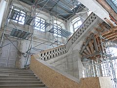 Escalera sur en curso de restauración (estado en 2008)