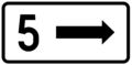 Direction to the numbered road (1937-1994)