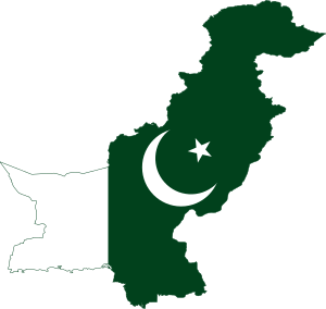 Flag map of Pakistan