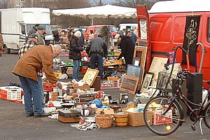 A typical flea market shop, in Germany Françai...
