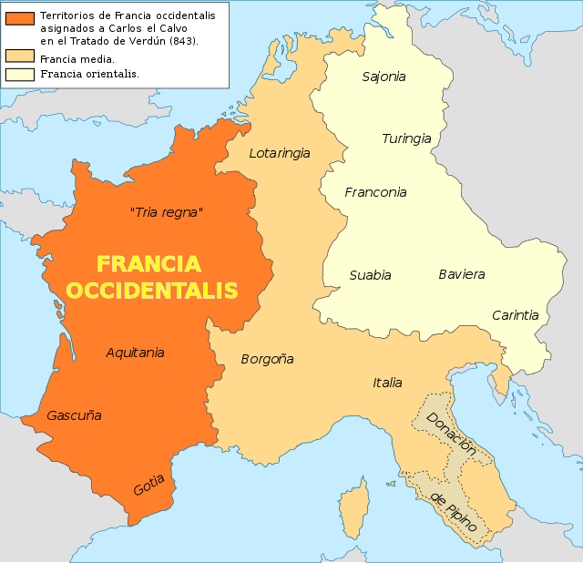 West-Francië in 843