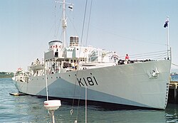 HMCS Sackville Halifaxissa museoituna 1990