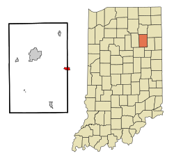 Location of Markle in the state of Indiana