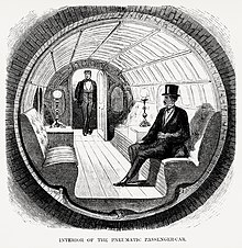 Illustration of the interior of the pneumatic passenger-car, 1872 Illustrated description of the Broadway underground railway (1872) by New York Parcel Dispatch Company., digitally enhanced by rawpixel-com 3.jpg