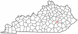 Location of McKee, Kentucky